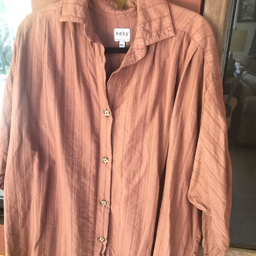 Esby Chelle Top- Adobe Dobby